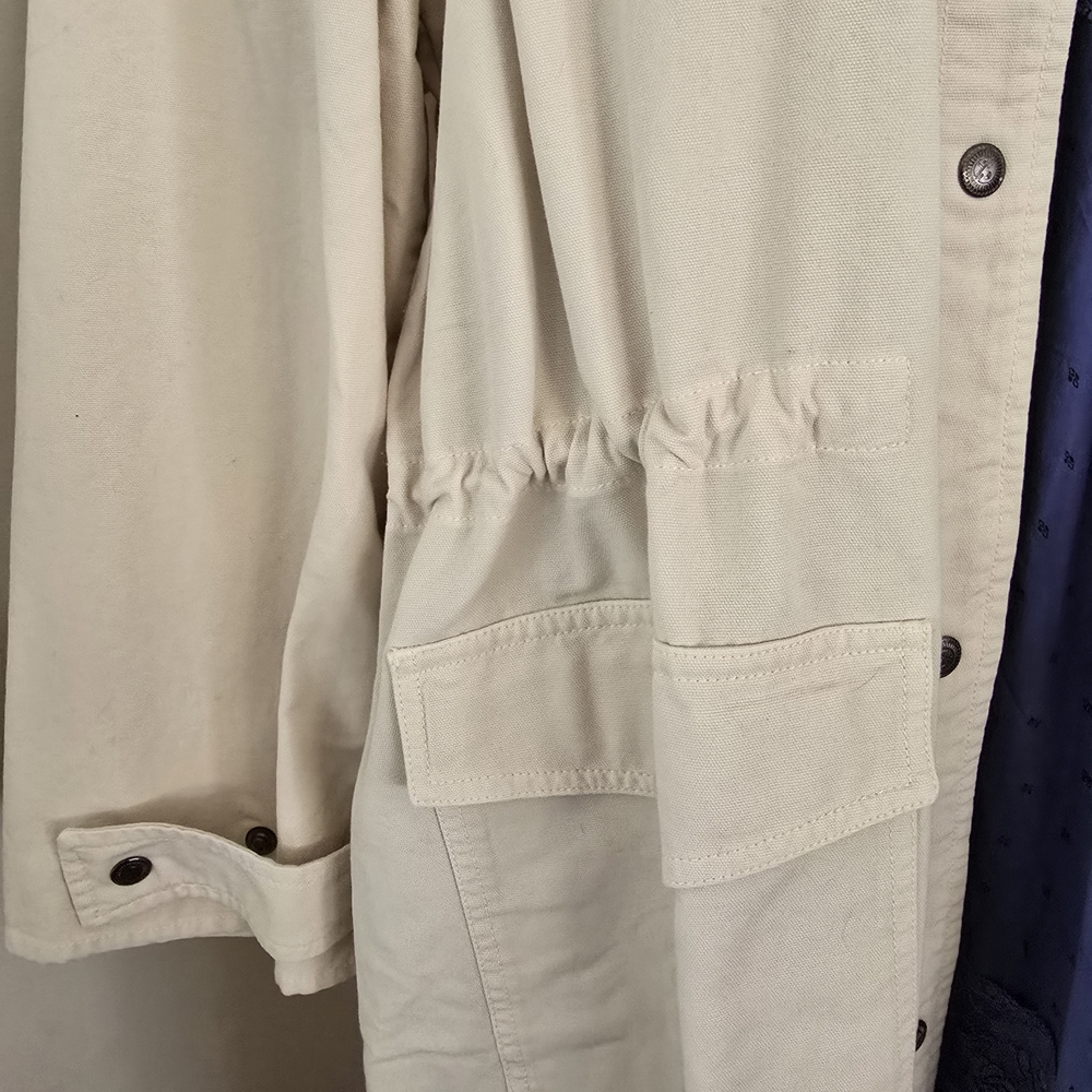 FREE PEOPLE HUNTER DUSTER MAXI LENGTH CREME XL - Picture 8 of 13